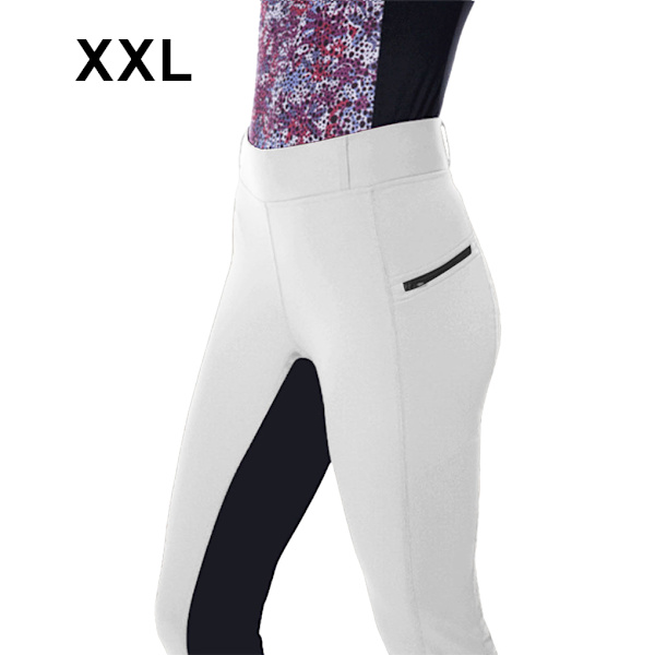 Ratsastushousut istuvuutta ja vertaansa vailla olevaa kestävyyttä varten white XXL