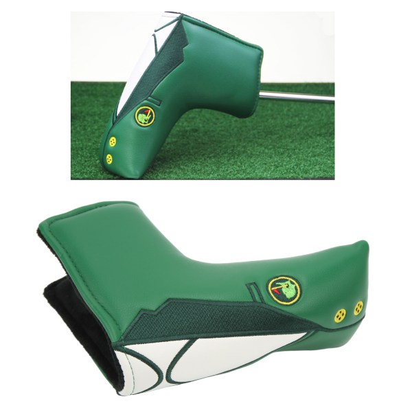 Golf Putter Headcover L-formet vanntett PU Golf Putter Head Cover Ideell gave til Golfer Green