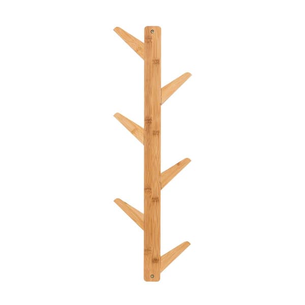 Seinään kiinnitettävä vaaterekki, bambu - 78 cm
