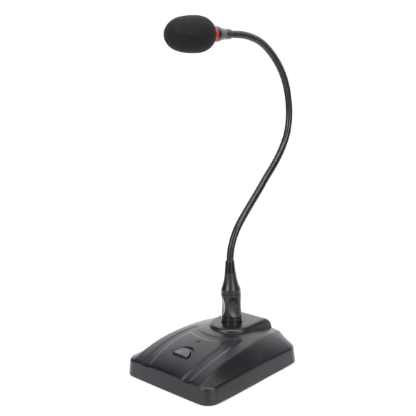 Svanehals kondensatormikrofon Fleksibel 6,35 mm kablet skrivebordsmikrofon for kringkasting av konferanser Forelesning