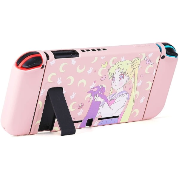 Etui til Nintendo Switch - Soft Slim Grip Cover Shell til konsol og Joy-con (sailor Moon)