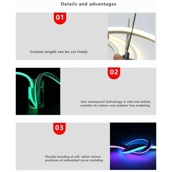 SERO LED-stripe (180 LED) med fjernkontroll, 3m—pa