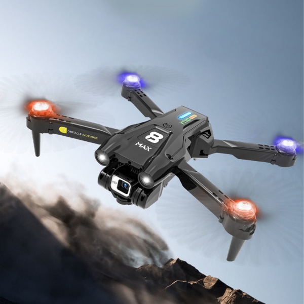 RC Drone LED-hengitysvaloilla musta optinen virtaus leijuva älykäs esteiden välttäminen 2000 mAh eleohjaus FPV RC-nelikopteri