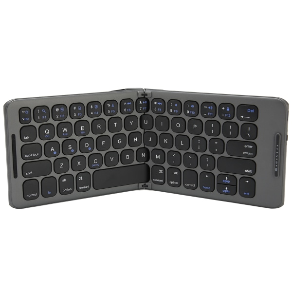Foldbart Bluetooth-tastatur Support til flere enheder 65 taster Type C-grænseflade Trådløs lomme Bluetooth-tastatur til pc-tablets