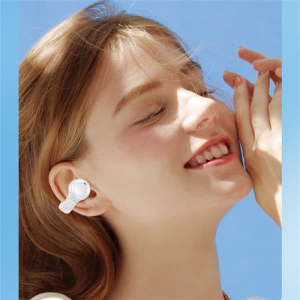 Ørefrie / Benledning hodetelefoner Bluetooth 5.2 Hvit