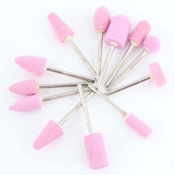 12 stk. Drillbits rosa - Bits til elektrisk fil