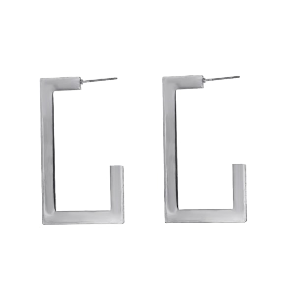 6998 Mode oregelbunden rektangelform örhänge Örhänge Tillbehör för smycken (silver)