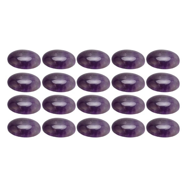 20 stk ovale naturlig ametyst cabochon sten 18x13 mm perler til gør-det-selv-smykkefremstilling vedhængstilbehør