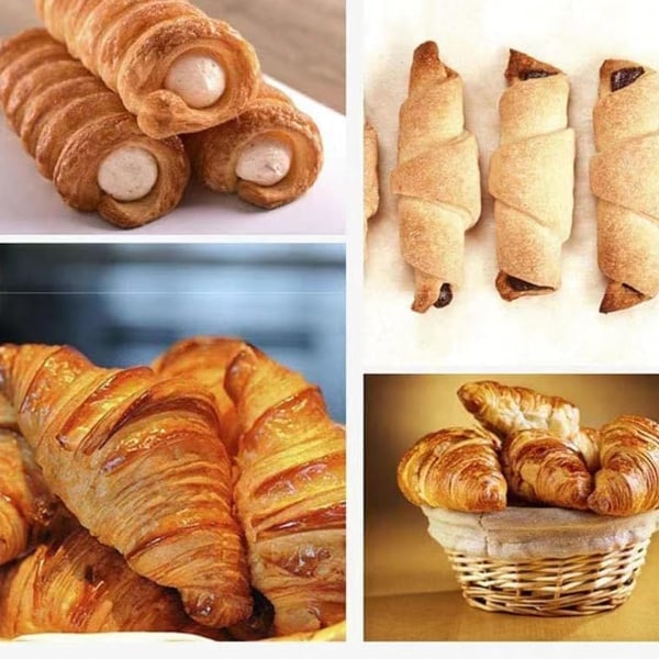 Cannoli-putket, ruostumattomasta teräksestä valmistettu cannoli-muotti tarttumaton tanskalainen leivontamuotti croissant-kuori cannoli