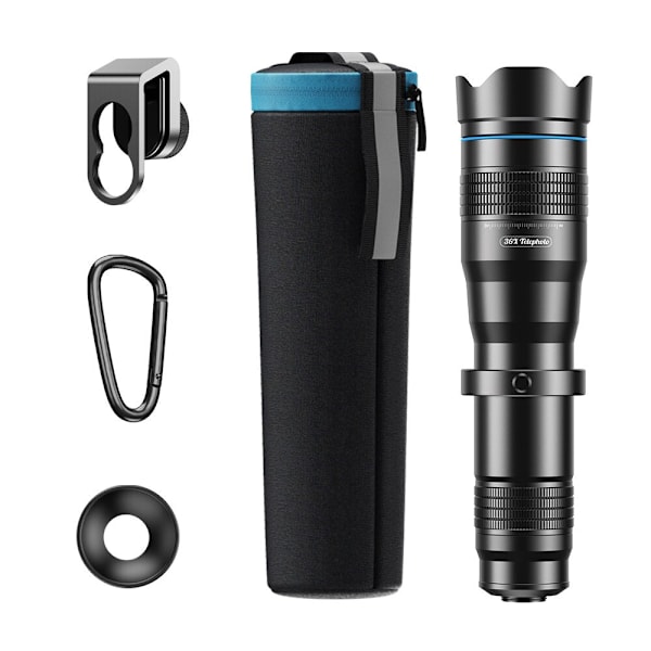 APEXEL 60x Super Telefoto Zoom Telefonlins 36X 28X Kraftfullt Monokulärt Metallteleskop Mobil Teleobjektiv för Campingturism 36x Lens