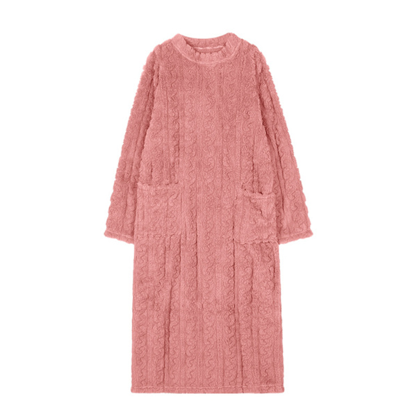 Pehmeät ja mukavat Coral Velvet -nukkumisasut naisille, vaaleanpunainen pink XXL(140CM)