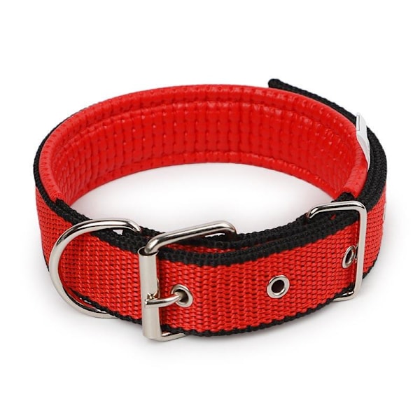 Komfortabel Justerbar Nylon Hundekrave til Hunde i Større Størrelser Red 4.0*70cm