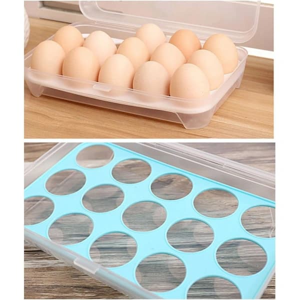 Eggkartong Eggeholder Matboks Eggoppbevaring i Plast 23*15*7cm