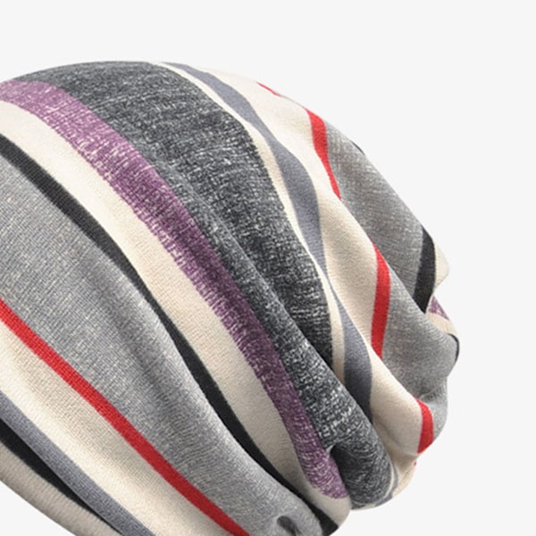 1/2 Slouchy Beanie Skullies Stretch Kemohätta Varm Randig Halsduk 1PCS