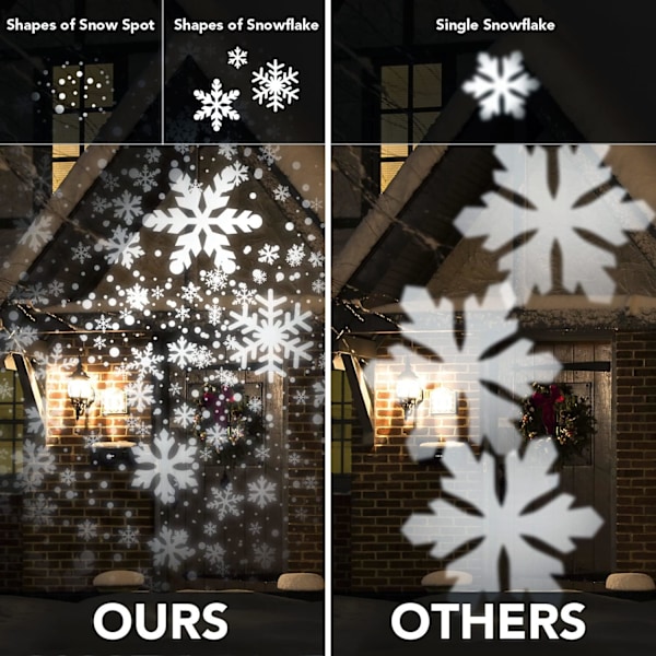 Jul Snöflinga Projektor Ljus Utomhus, Lasama Highlight Led