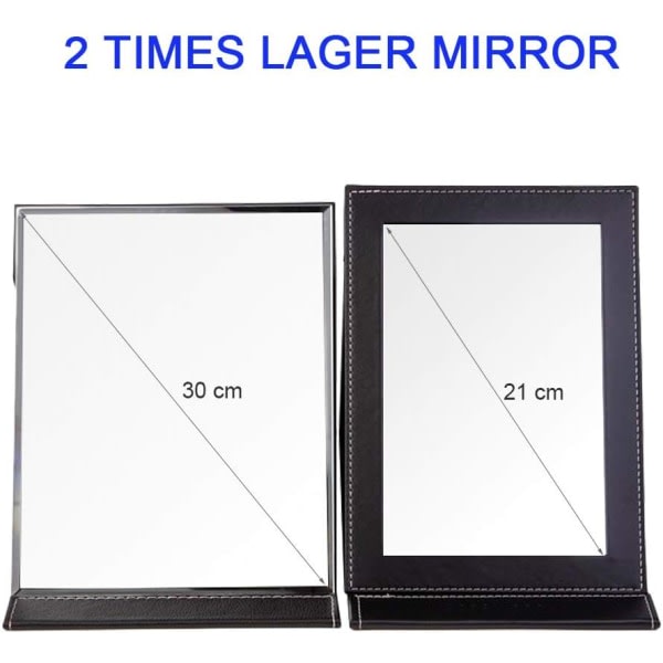 Stort sammenklappeligt spejl, rejse makeup spejl med justerbart stativ