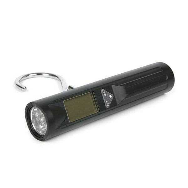 Matkatavaravaa'a LED-taskulampulla / Ripustusvaaka - 40 kg