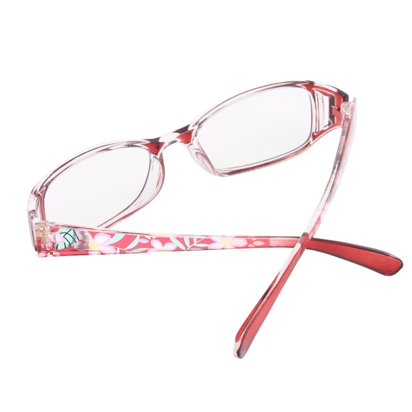 Lesebriller for eldre høyoppløsningsblått lysblokkerende presbyopiske briller for kvinner Rød(+300 )