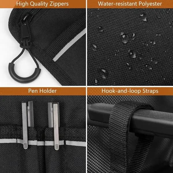 Wheelchair Bag, Armrest Storage with Cup Holder and Reflective Strip