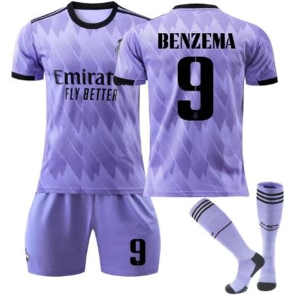 Ny säsong 2022-2023 Real Madrid fotbollströja BENZEMA 9 8-9 år