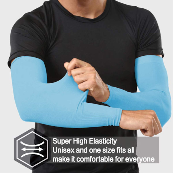 Arm Sleeves, Ærmer til at dække arme, Blå - 4 par