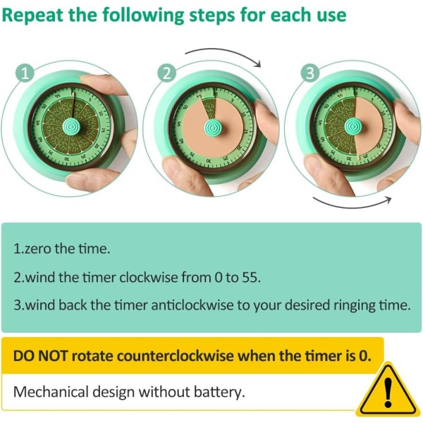 Köksmanual Egg Timer - Magnetisk nedräkningslarm för barn