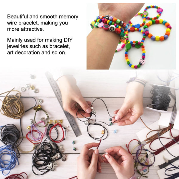 100 st Slingor 55 mm Diameter Memory Wire Armband Gör-det-själv smycken Armbandstillbehör