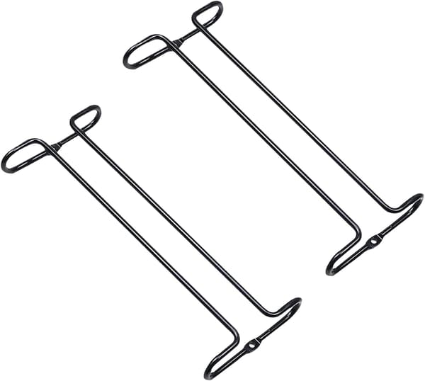 Vinglasholder under skab, 25 x 9 x 3 cm, 2 stk. (sort)