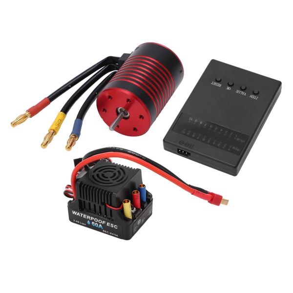 Borstlös motor ESC-sats Vattentät 3650 borstlös motor 60A ESC- set för 1/10 RC-bil 2300KV