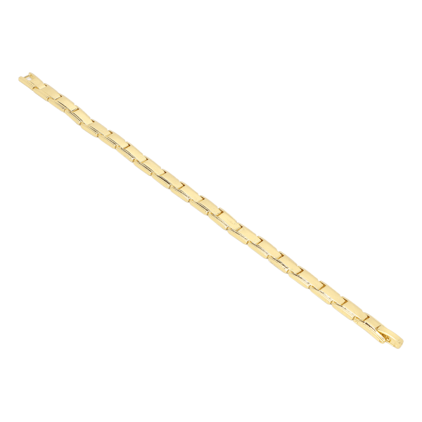 Menn Dame Magnet Armbånd Titan Stål Enkelt Stilig Justerbart Magnetic Therapy Armbånd (0,3 tommer Bredde) Gull