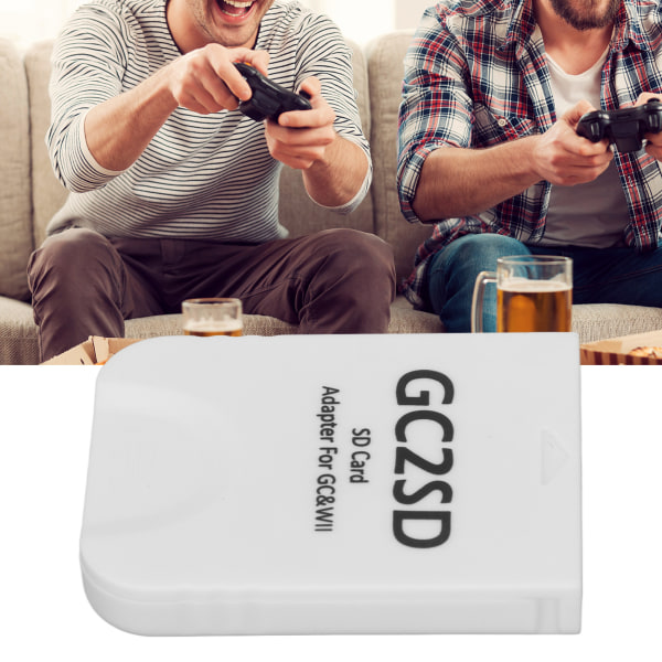GC2SD-kortleser Plug and Play bærbar profesjonell spillkonsoll Micro Storage Card Adapter for Wii for GC White