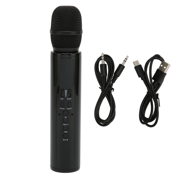 Bluetooth käsimikrofonin kohinanvaimennus stereo-langaton karaokemikrofoni ja äänitys älypuhelimen PC:lle musta