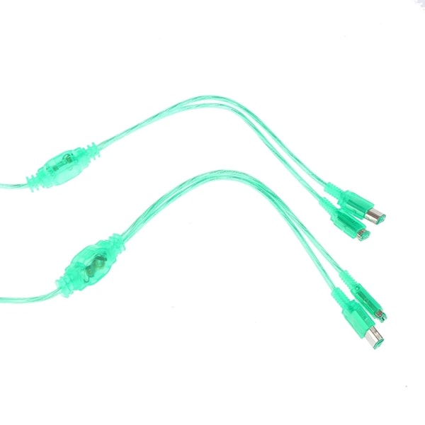 1,5 m 2 spelare Game Link Connect-kabel för GBC GBP GB Spelkonsollänksladd Transparent- Green-line speltillbehör