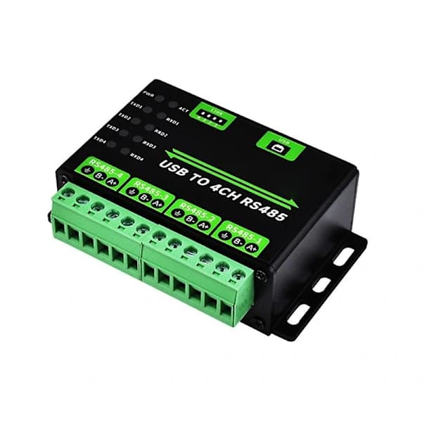 USB til 4-vejs RS485-konverter, industriel kvalitet, for multisystemkompatibilitet