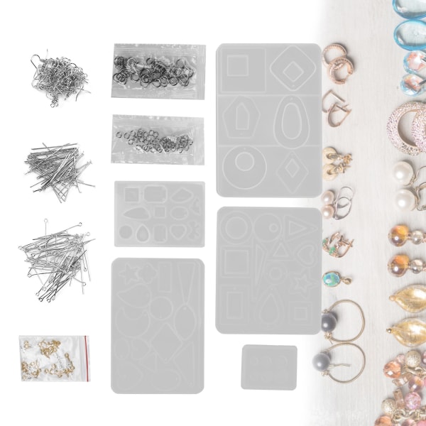 Smykker Silikon støpeformer sett DIY smykker anheng å lage verktøy sett rekvisita