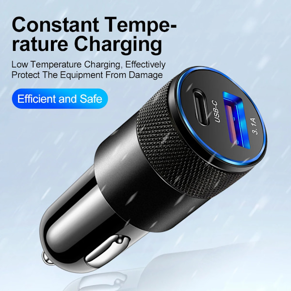 70W PD Billaddare USB Typ C Snabbladdning Biltelefonladdare Adapter för iPhone 15 14 13 Xiaomi Huawei Samsung Quick Charge 3.0