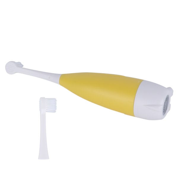 0,3 W lasten sähköhammasharjat akkukäyttöinen vaihdettava harjaspää, pehmeät harjakset, keltainen hammasharja