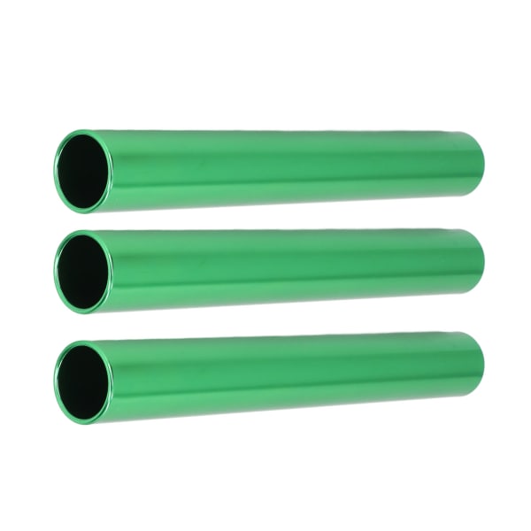 3 kpl kilpailuviestisampula kirkkaan värinen ontto, veistetty alumiiniseoksesta valmistettu viestirata harjoituskilpailuun vihreä