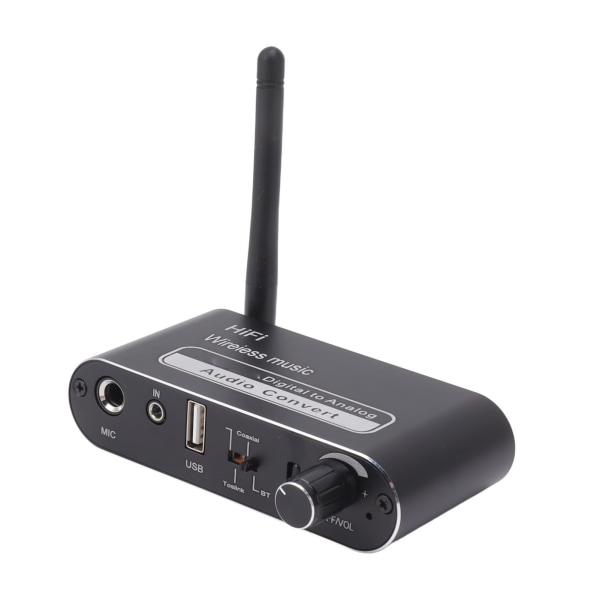 Digital til Analog Converter Koaksial til Analog Adapter Bluetooth 5.1 lydmottaker