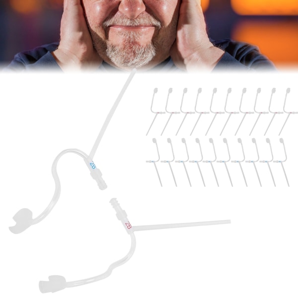 20st 107 Hörselersättningsslangar Vänster Höger Öron Hörapparat Slim Tube Tillbehör