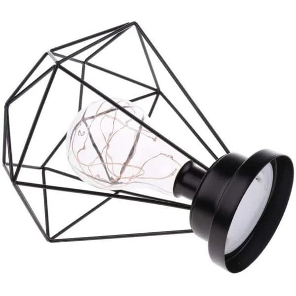 Metallbordlampe, SUAVER Diamantformet sengelampe
