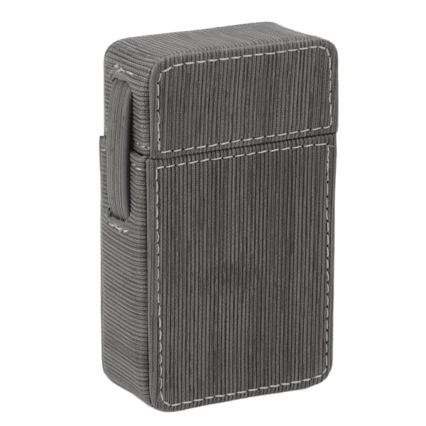 Cigarettlåda Hållare PU Flik Design Bärbar cigarettlåda Case för resor Daily Grey