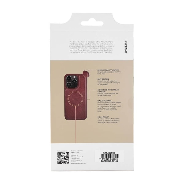 Mobilcover 2-i-1 3 Kortlommer Brun - iPhone 14 Pro