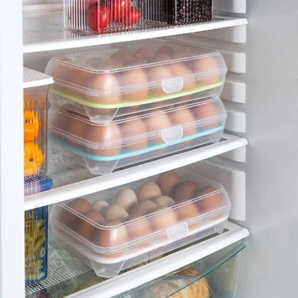 Eggkartong Eggeholder Matboks Eggoppbevaring i Plast 23*15*7cm