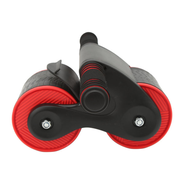 Doble runde magehjul Roller Husholdnings magetrener Hjemmetreningsstudio Treningsutstyr Svart Rød