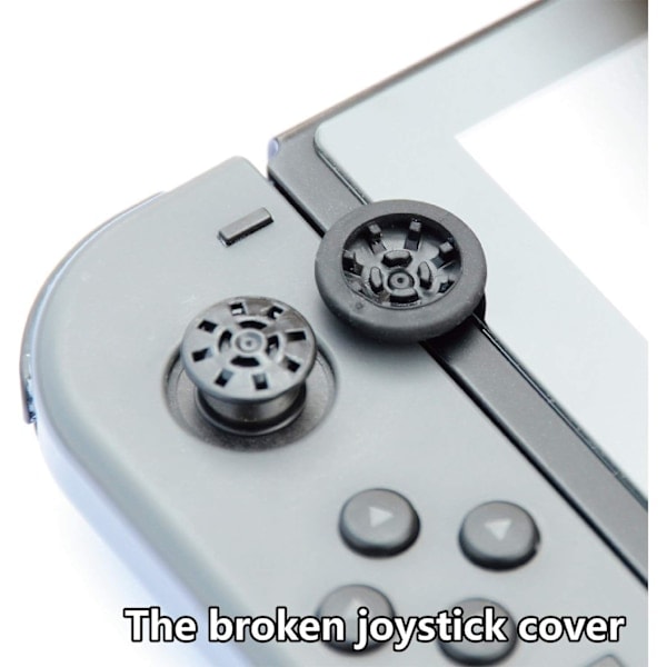 Svarte Erstatnings-joystick-hetter for Nintendo Switch og Switch OLED (Erstatningsdeler)