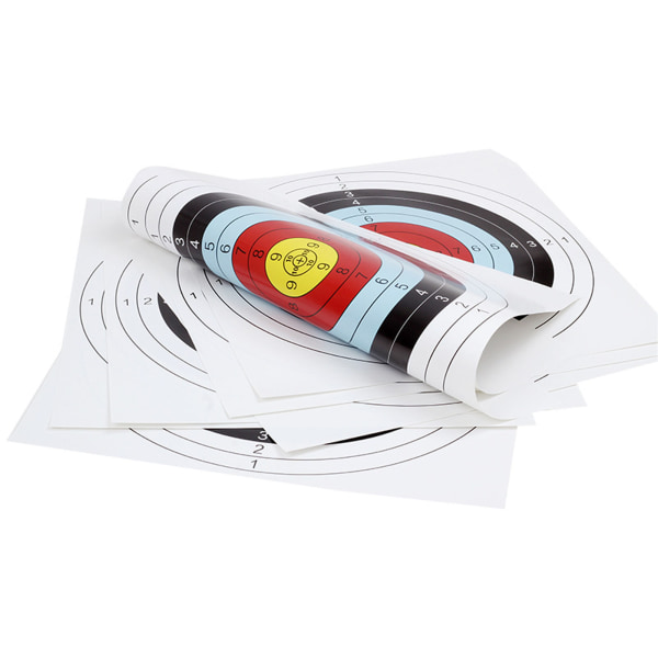30 STK Bueskydning Target Paper Recurve Compound Pulley Bue Fuld Ring Skyde Target Paper