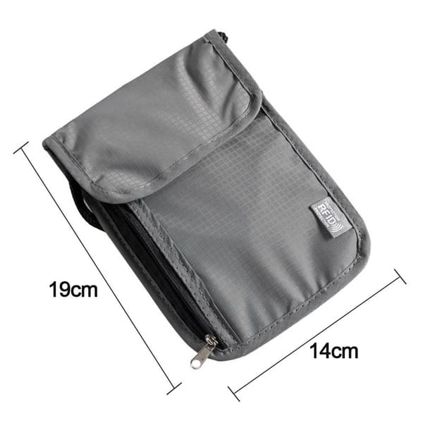 RFID Pass ID-veske Dokumentpose BLACK2 BLACK2