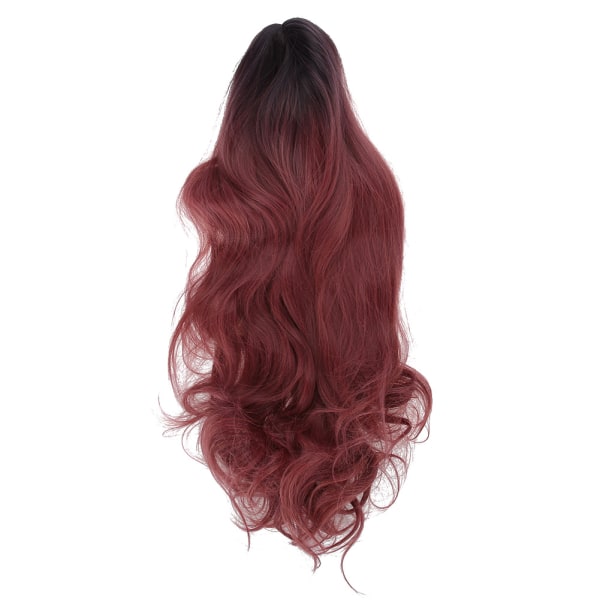 Naisten peruukki pitkä vaaleanpunainen aaltoileva synteettinen hius lämmönkestävä Cosplay kihara peruukki