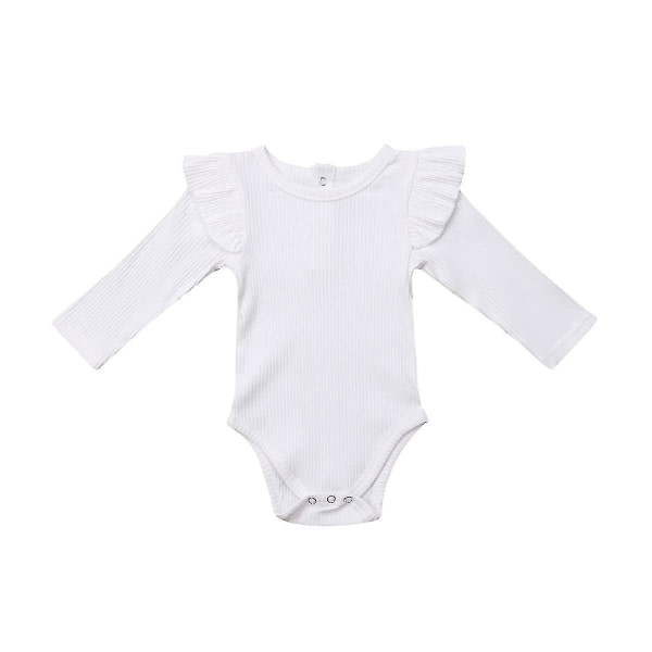 Nyfødt baby-romper, langermet jumpsuit-body, høst-vinterklær A 100 cm